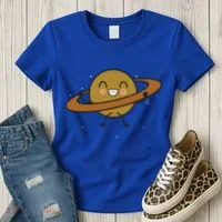 Saturn Hula Hoop Space Cute Women's T-Shirt thumb 3