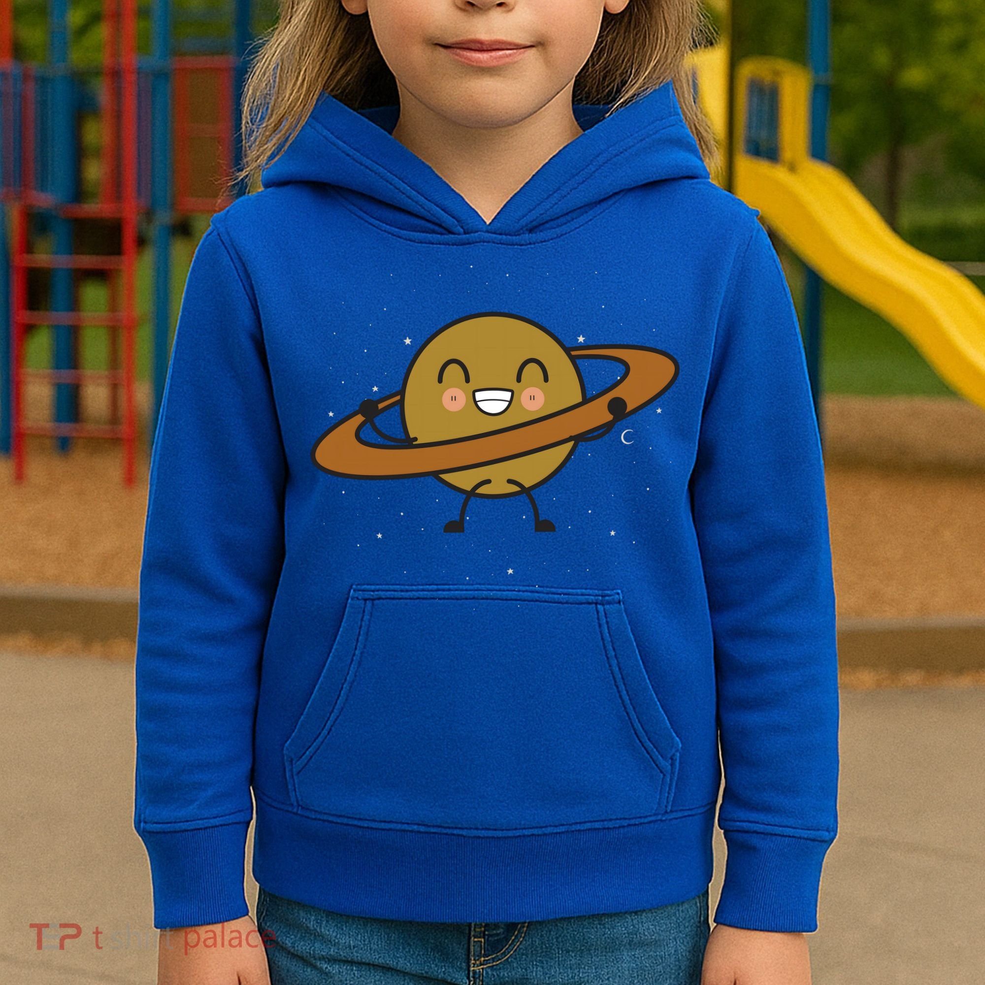 Saturn Hula Hoop Space Cute Kids Hoodie