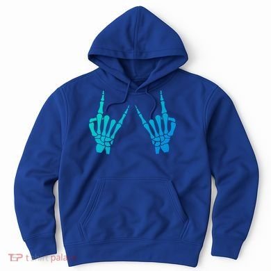 Skeleton Hand Horns Rock On Heavy Metal Rock N Roll Gift Hoodie