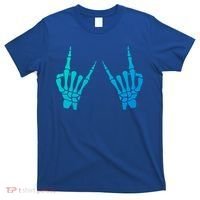 Skeleton Hand Horns Rock On Heavy Metal Rock N Roll Gift T-Shirt thumb 0