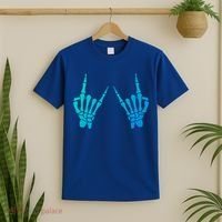 Skeleton Hand Horns Rock On Heavy Metal Rock N Roll Gift T-Shirt thumb 2