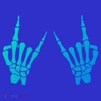 Skeleton Hand Horns Rock On Heavy Metal Rock N Roll Gift Baby Bodysuit thumb 2