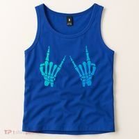 Skeleton Hand Horns Rock On Heavy Metal Rock N Roll Gift Tank Top thumb 2