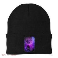 Spooky Halloween Haunted House Bats & Blood Moon Scene Beanie thumb 0