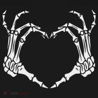 Skeleton Hand Heart Halloween Funny Bones Love Hoodie thumb 7