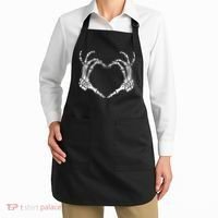 Skeleton Hand Heart Halloween Funny Bones Love Apron thumb 2