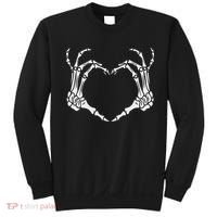 Skeleton Hand Heart Halloween Funny Bones Love Sweatshirt thumb 0