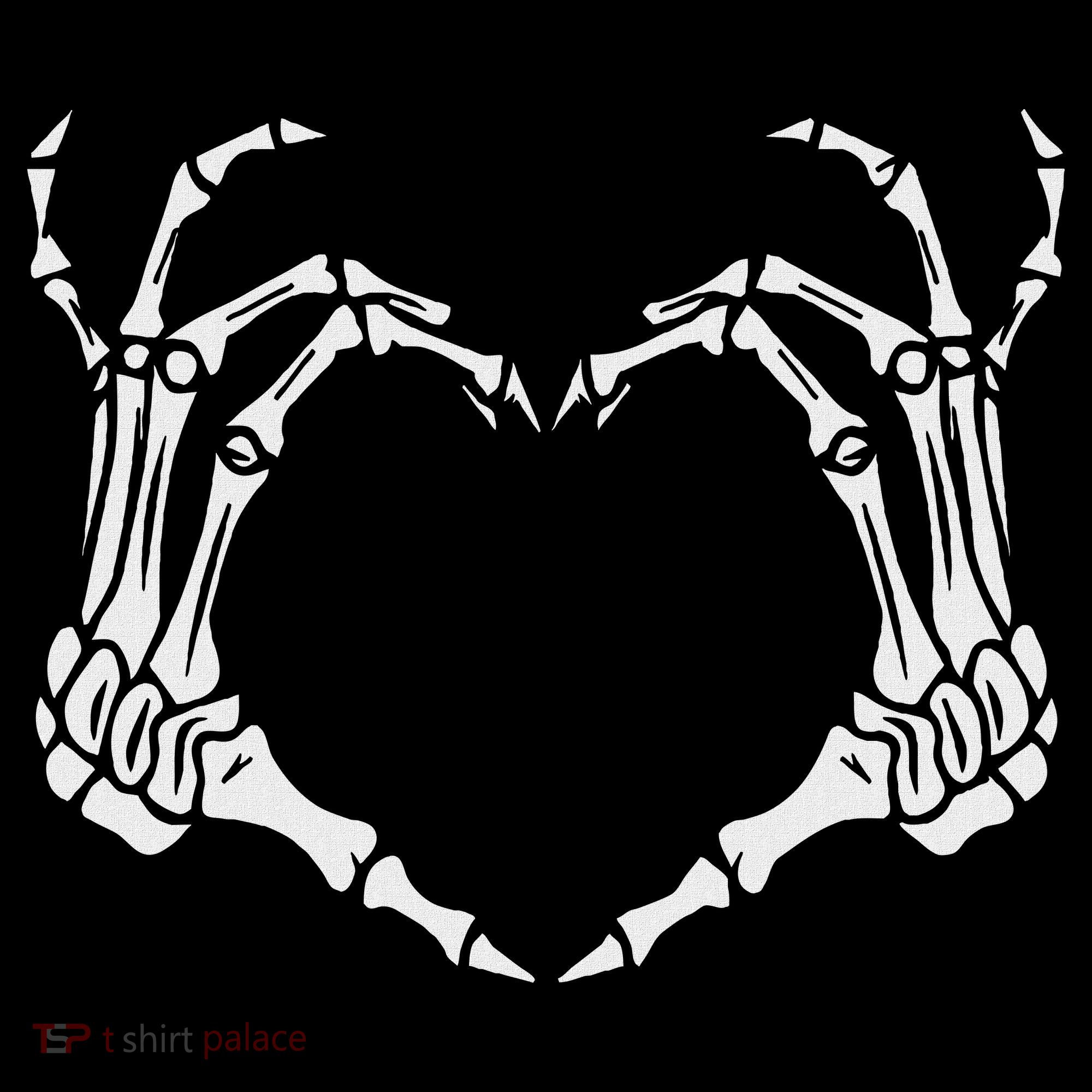 Skeleton Hand Heart Halloween Funny Bones Love Sweatshirt