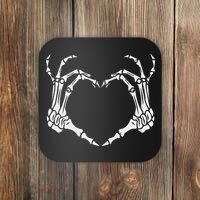 Skeleton Hand Heart Halloween Funny Bones Love Coaster thumb 0