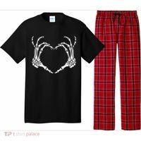 Skeleton Hand Heart Halloween Funny Bones Love Pajama Set thumb 0