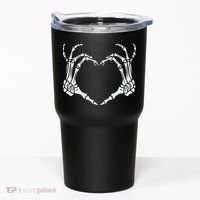 Skeleton Hand Heart Halloween Funny Bones Love Tumbler thumb 0