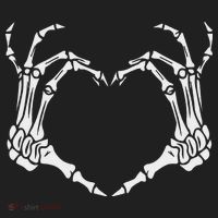 Skeleton Hand Heart Halloween Funny Bones Love Golf Towel thumb 3