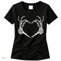 Skeleton Hand Heart Halloween Funny Bones Love Women's T-Shirt thumb 0