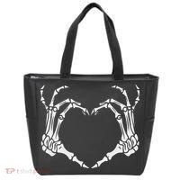 Skeleton Hand Heart Halloween Funny Bones Love Tote Bag thumb 0