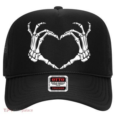Skeleton Hand Heart Sign Funny Halloween Hat
