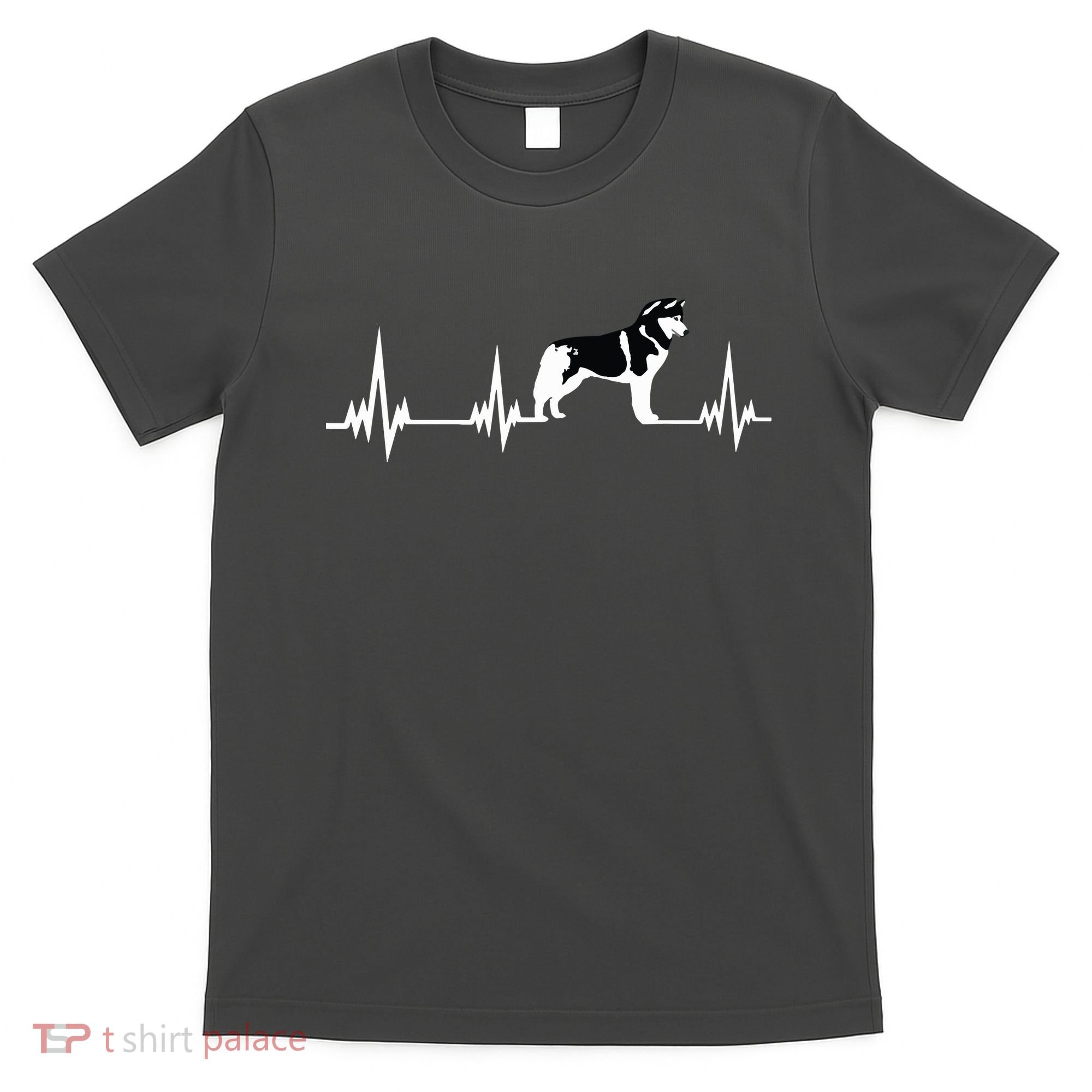 Siberian Husky Heartbeat Gift For Men Women Boy Girl T-Shirt