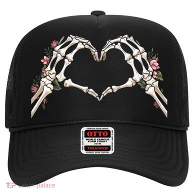 Skeleton Hands Heart Sign Halloween Retro Costume Gift Hat