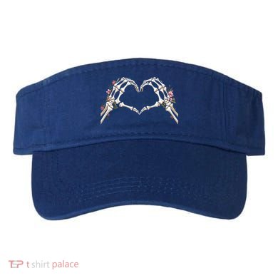 Skeleton Hands Heart Sign Halloween Retro Costume Gift Visor