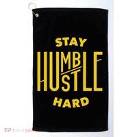 Stay Humble Hustle Hard Golf Towel thumb 0