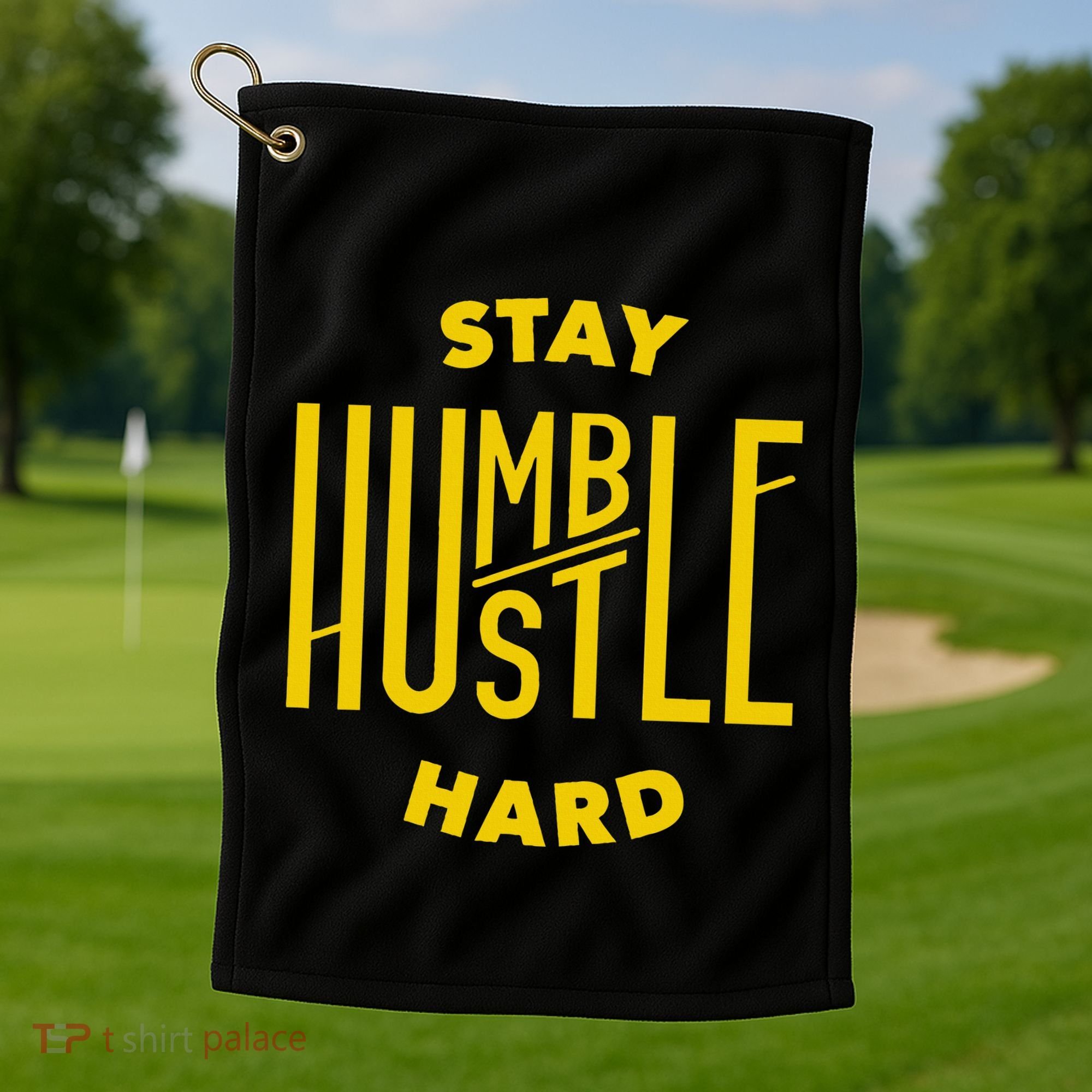 Stay Humble Hustle Hard Golf Towel