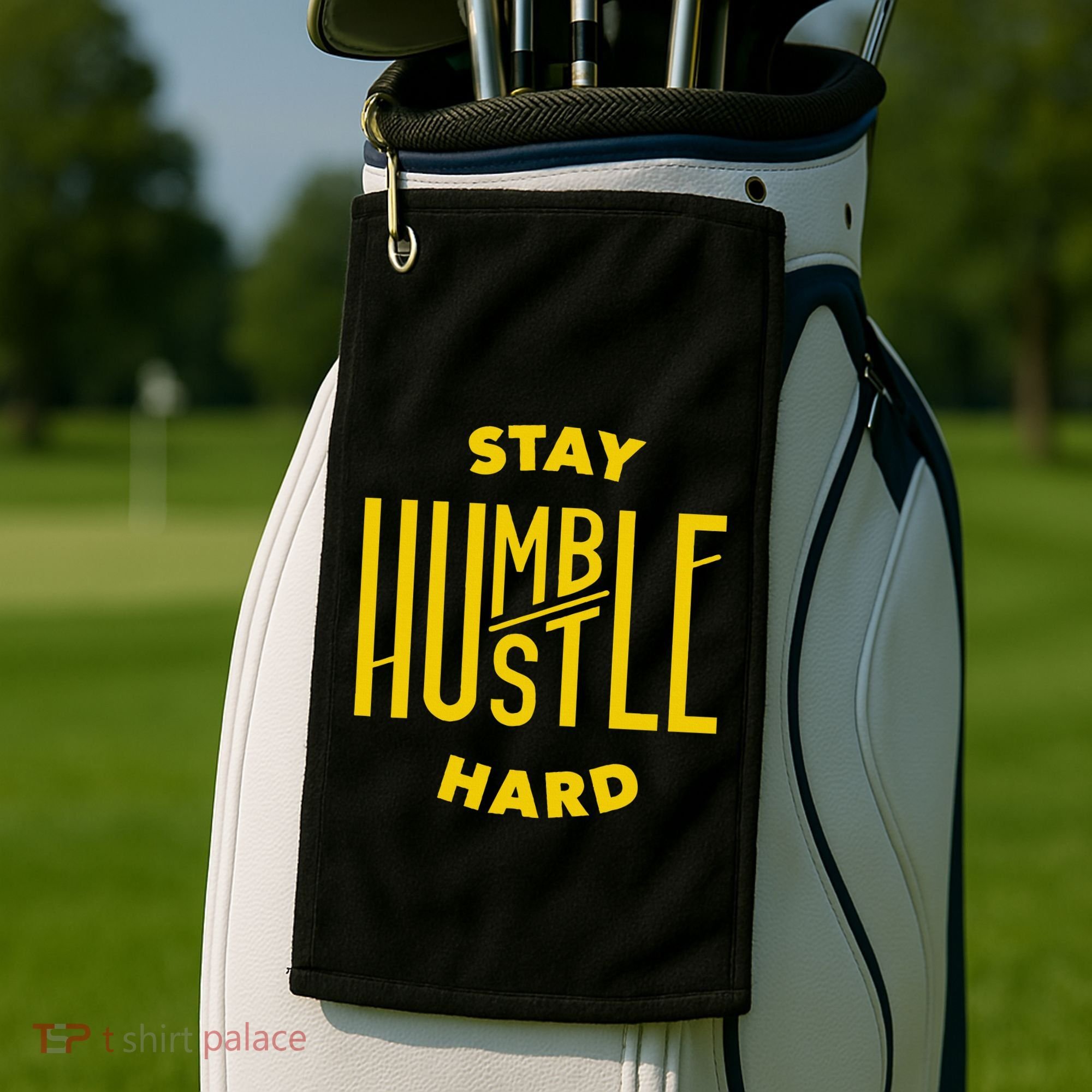 Stay Humble Hustle Hard Golf Towel
