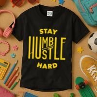 Stay Humble Hustle Hard Kids T-Shirt thumb 3
