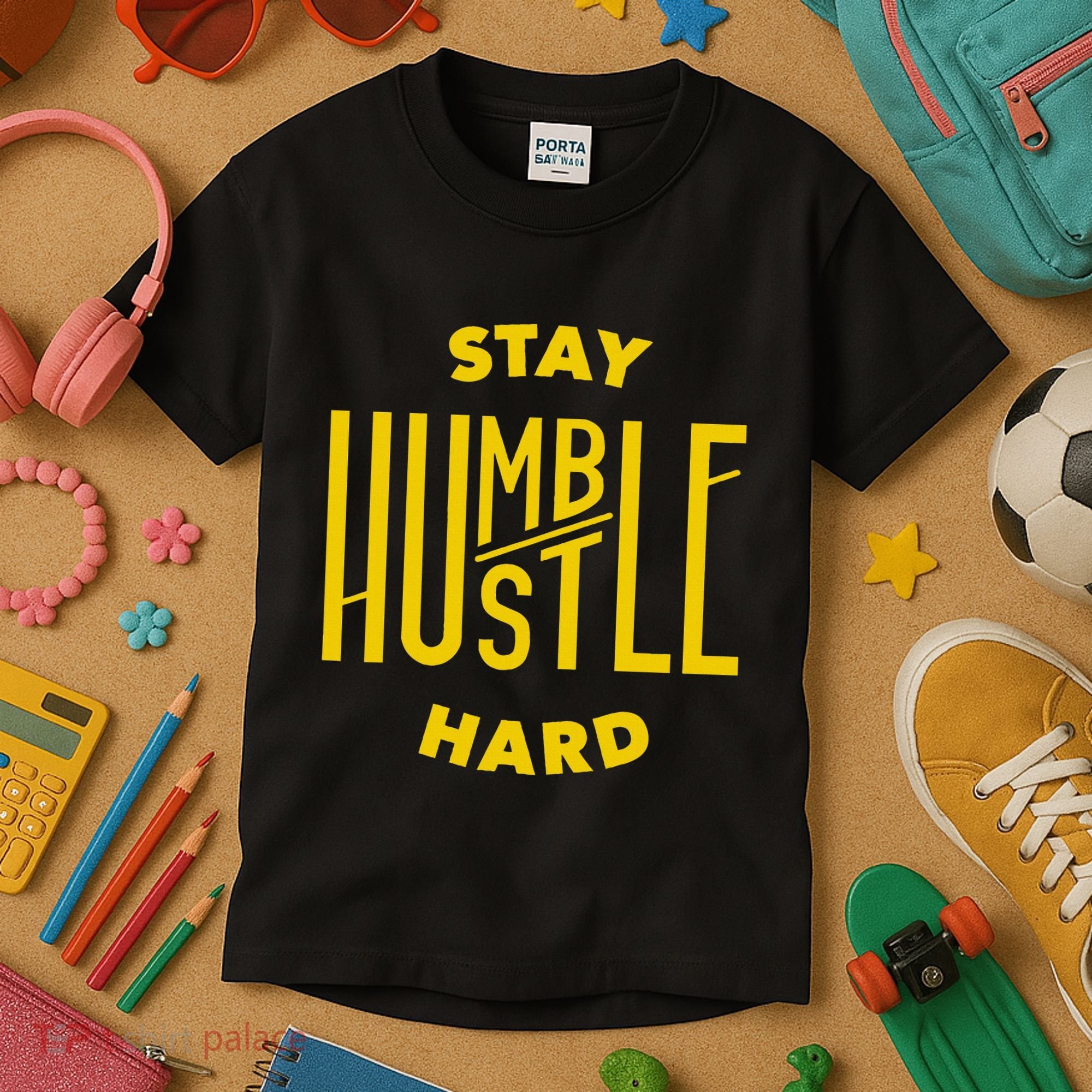 Stay Humble Hustle Hard Kids T-Shirt