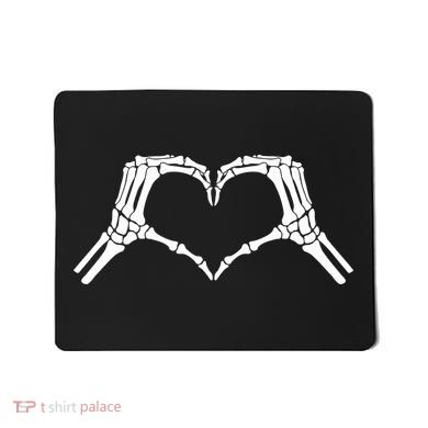 Skeleton Hand Heart Sign Bones Cute Halloween Mousepad