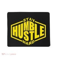 Stay Humble Hustle Hard Inspirational Bold Yellow Urban Vibe Mousepad thumb 0