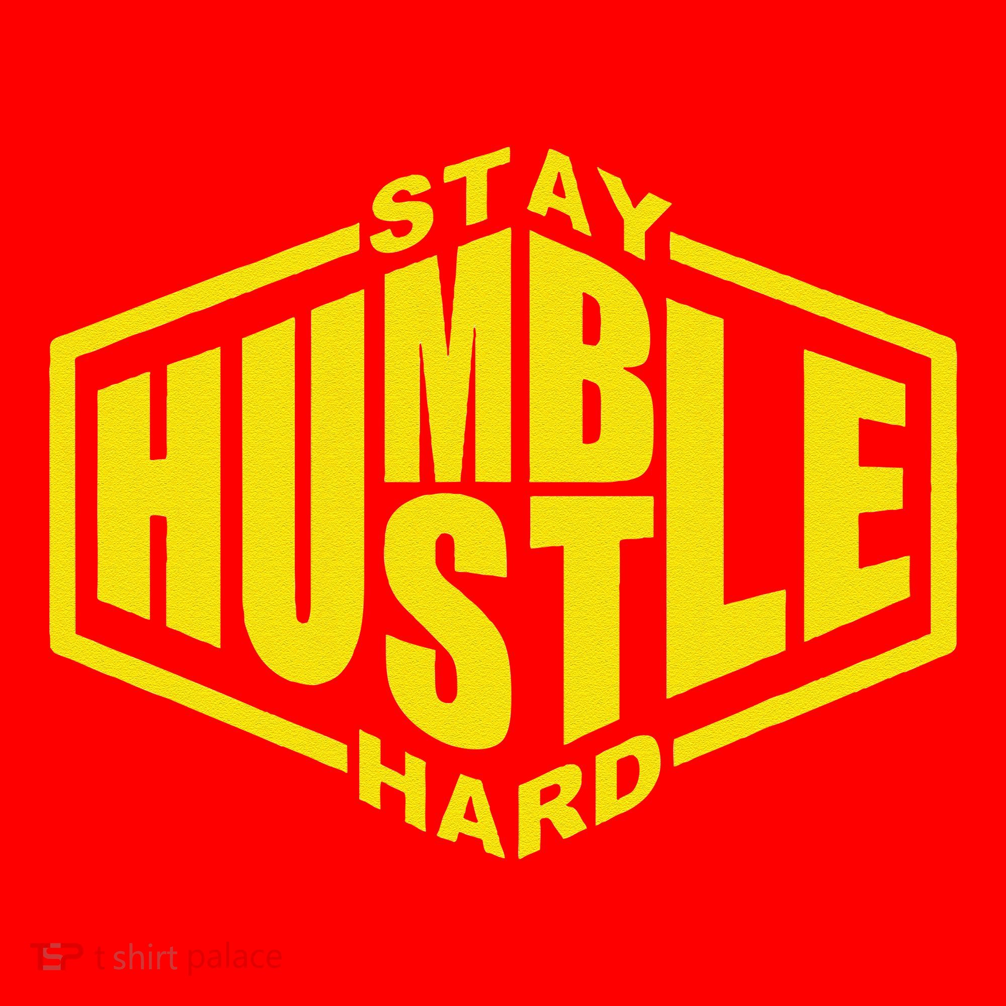 Stay Humble Hustle Hard Inspirational Bold Yellow Urban Vibe Santa Hat