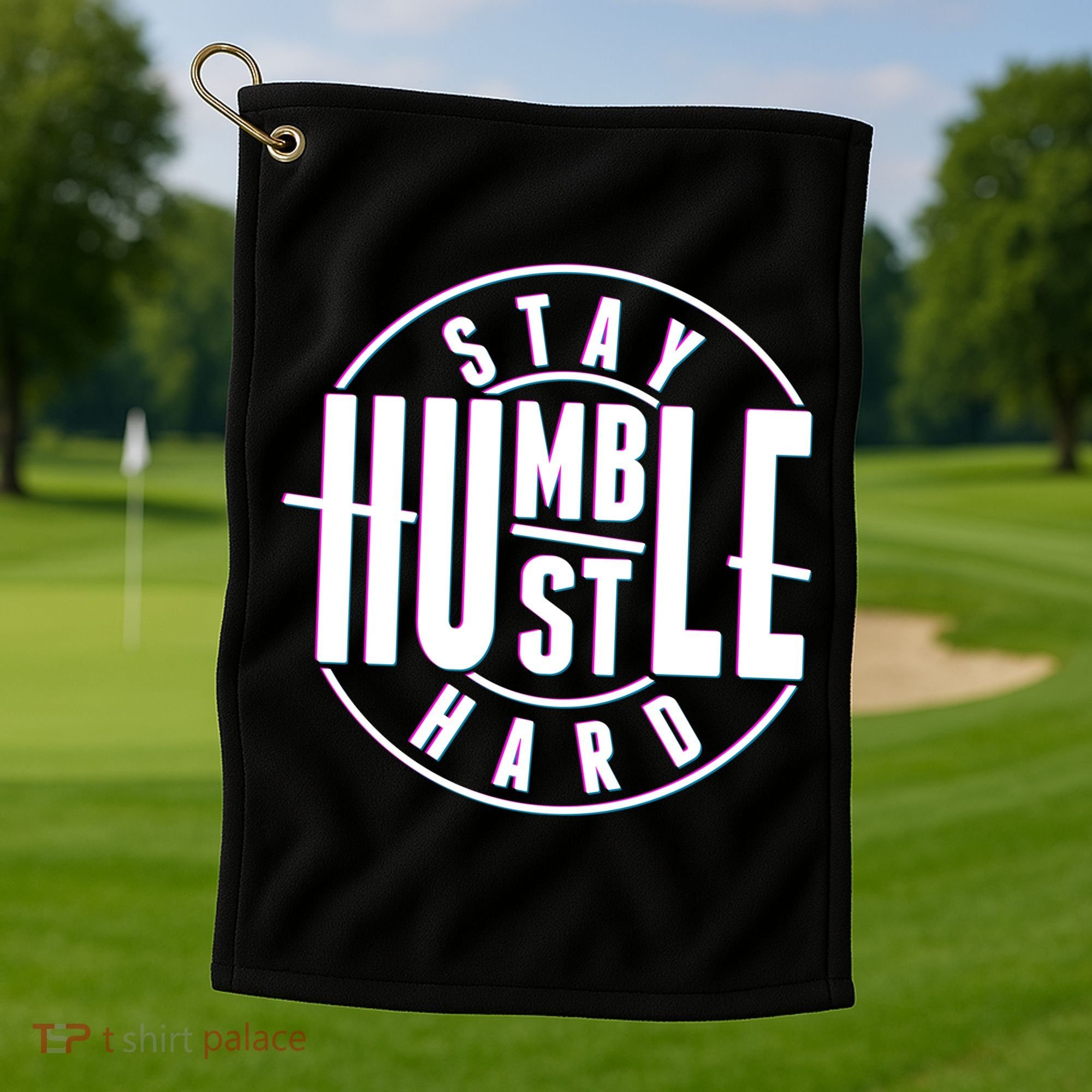 Stay Humble Hustle Hard Golf Towel