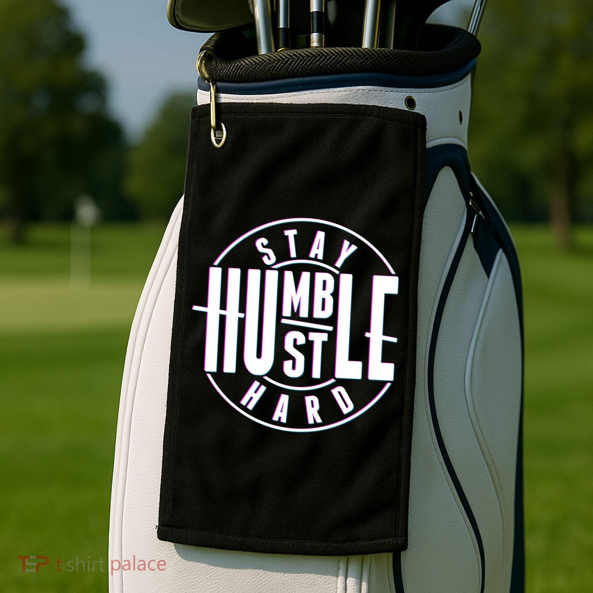 Stay Humble Hustle Hard Golf Towel