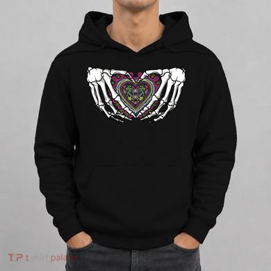 Skeleton Hand Heart Dia De Los Muertos Mexican Day Of Dead Hoodie