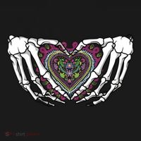Skeleton Hand Heart Dia De Los Muertos Mexican Day Of Dead Hoodie thumb 2