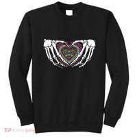 Skeleton Hand Heart Dia De Los Muertos Mexican Day Of Dead Sweatshirt thumb 0