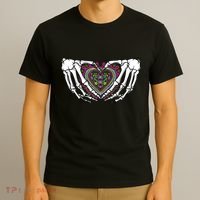 Skeleton Hand Heart Dia De Los Muertos Mexican Day Of Dead T-Shirt thumb 3