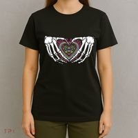 Skeleton Hand Heart Dia De Los Muertos Mexican Day Of Dead T-Shirt thumb 4