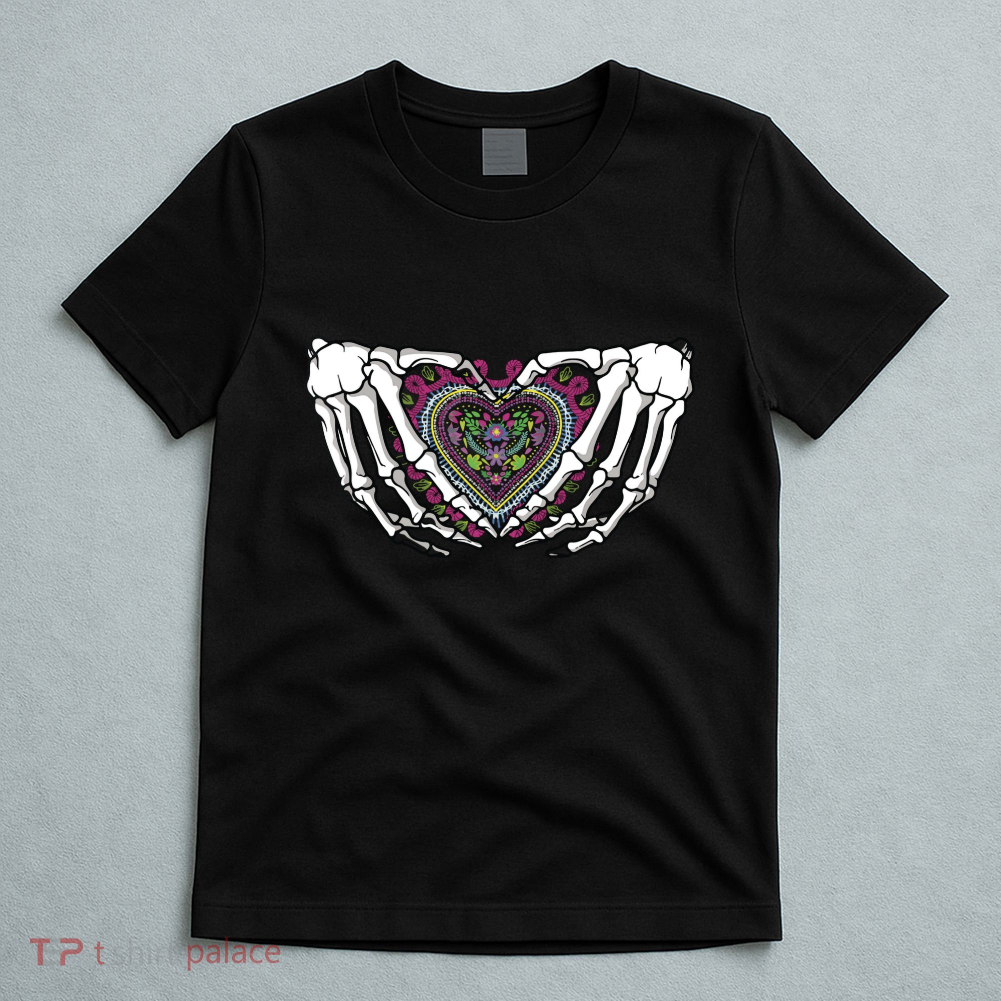 Skeleton Hand Heart Dia De Los Muertos Mexican Day Of Dead T-Shirt