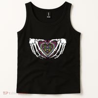 Skeleton Hand Heart Dia De Los Muertos Mexican Day Of Dead Tank Top thumb 2