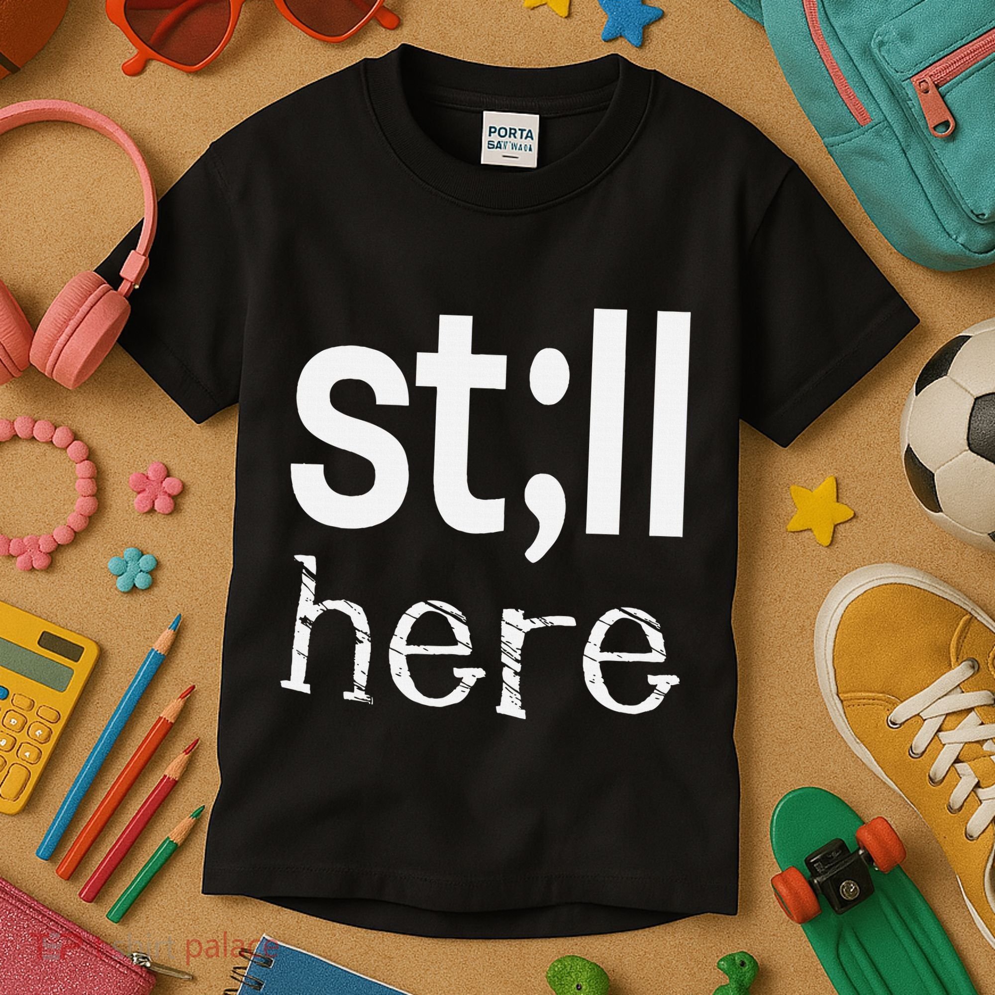Still Here Inspirational Motivational Gift Kids T-Shirt