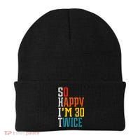 So Happy I'm 30 Twice Funny 60th Birthday Gift Beanie thumb 0