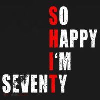 SO HAPPY I'M SEVENTY FUNNY 70th BIRTHDAY TEXT QUOTE GIFTS Women's Tank Top thumb 5