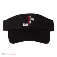 SO HAPPY I'M SEVENTY FUNNY 70th BIRTHDAY TEXT QUOTE GIFTS Visor thumb 0