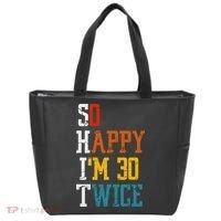 So Happy Im 30 Twice Funny 60th Birthday Tote Bag thumb 0