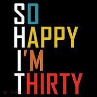 So Happy Im Thirty Gag 30 Year Old Funny 30th Birthday Gift Stripe Pom Pom Beanie thumb 2