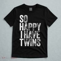 So Happy I Have Twins Father's Mother's Day T-Shirt thumb 5
