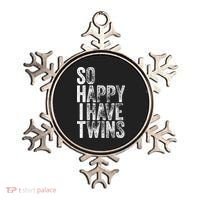 So Happy I Have Twins Father's Mother's Day Ornament thumb 0