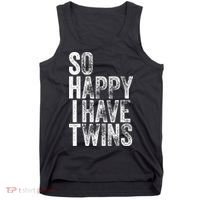 So Happy I Have Twins Father's Mother's Day Tank Top thumb 0