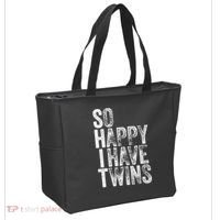 So Happy I Have Twins Father's Mother's Day Tote Bag thumb 2