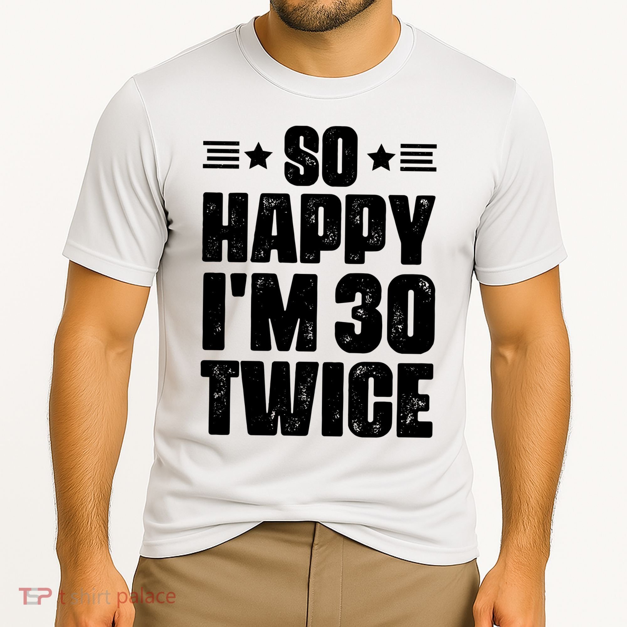 So Happy Im 30 Twice Funny 60th Birthday Gift Cooling Performance Crew T-Shirt